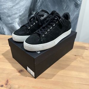 THE KOOPLES men’s black suede sneakers low top